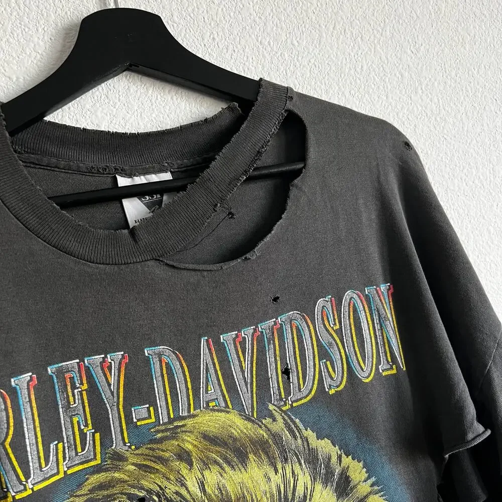 Harley Davidson THRASHED Lion T-Shirt